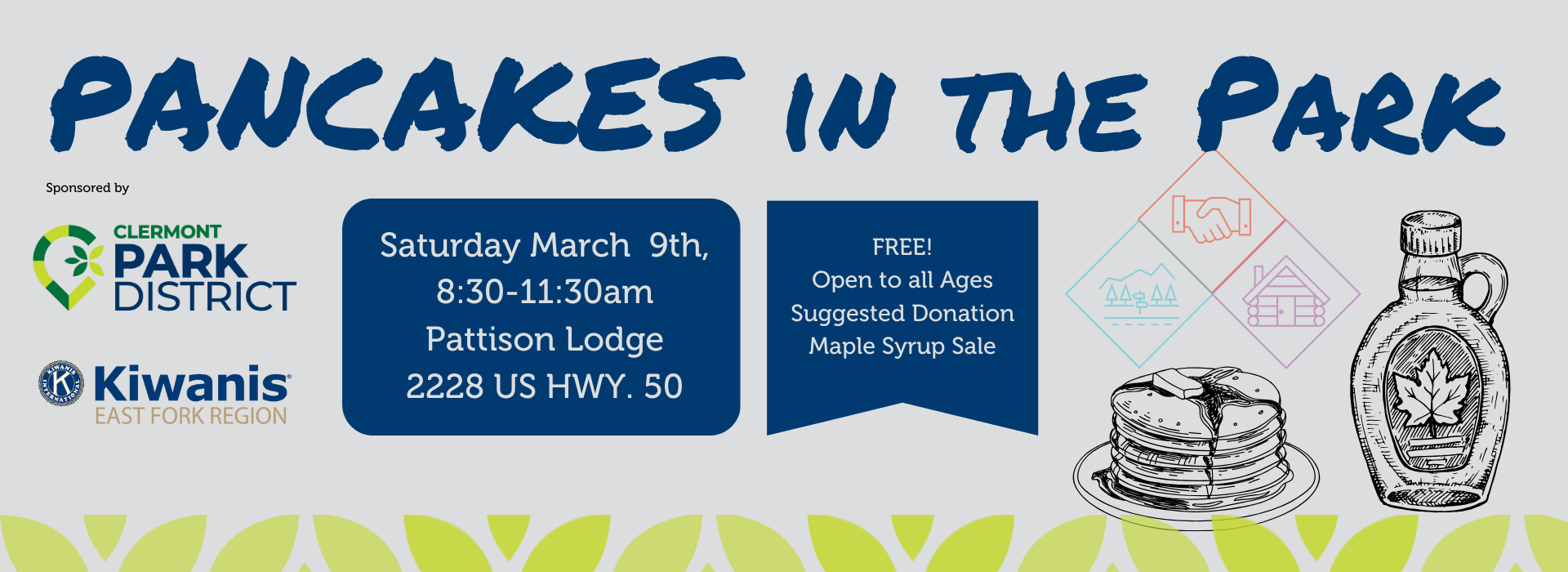 Pancakes in the Park is back at Pattison Lodge on March 9th!